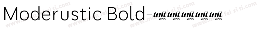Moderustic Bold字体转换